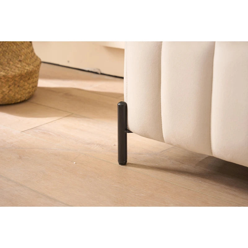 Banc de rangement en velours