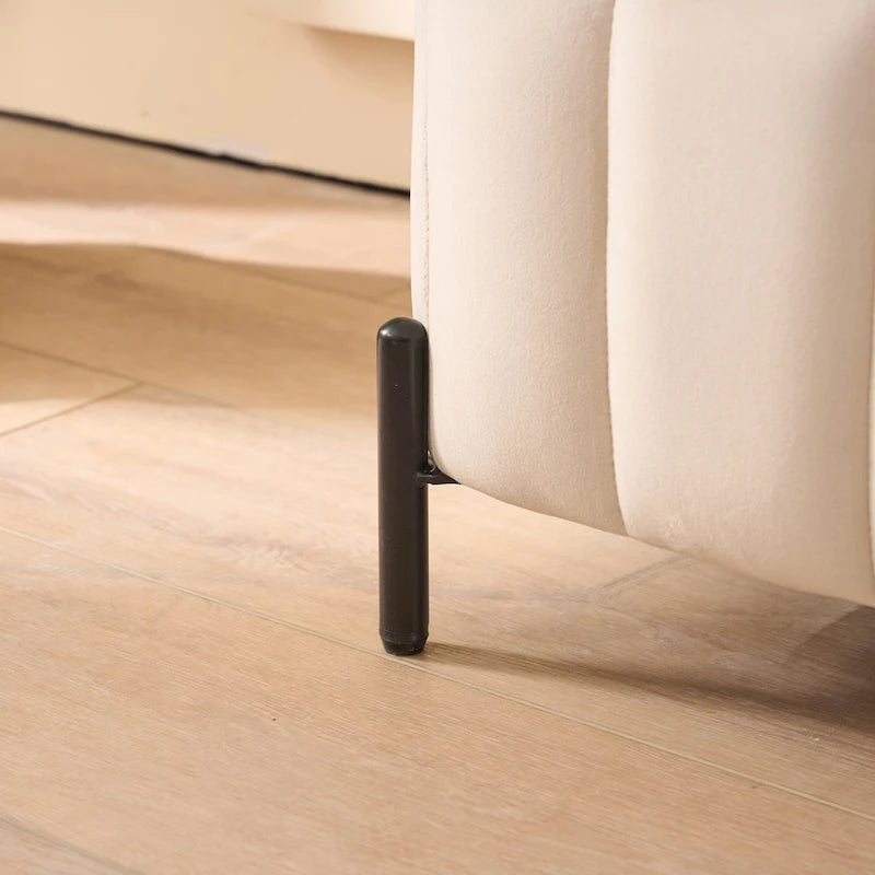 Banc de rangement en velours