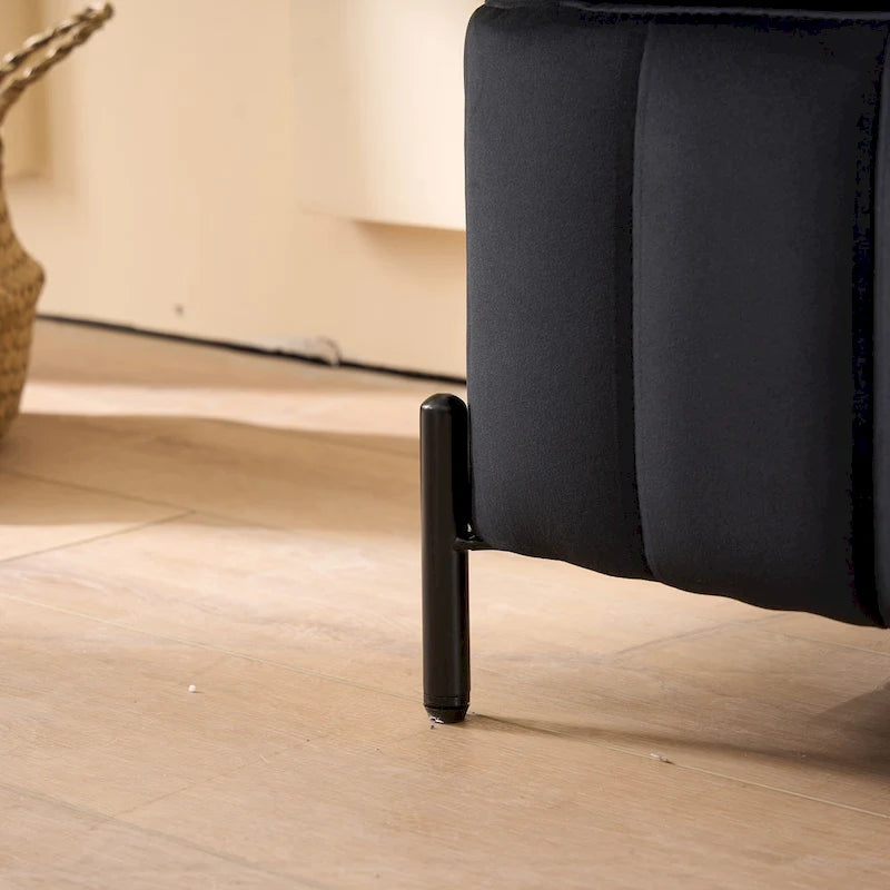 Banc de rangement en velours