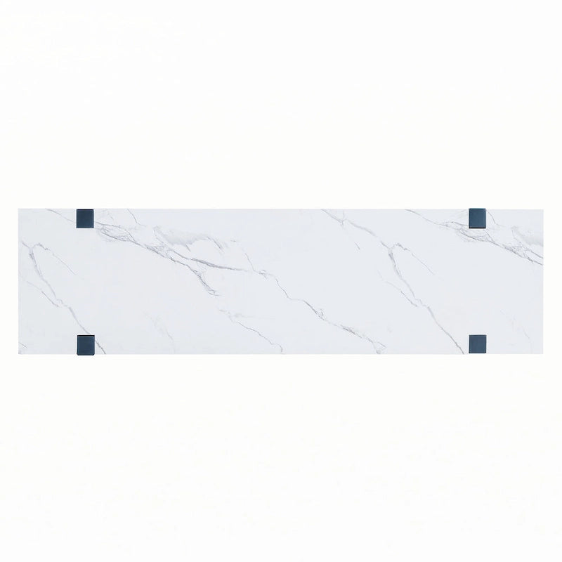 Console étroite avec plateau effet marbre