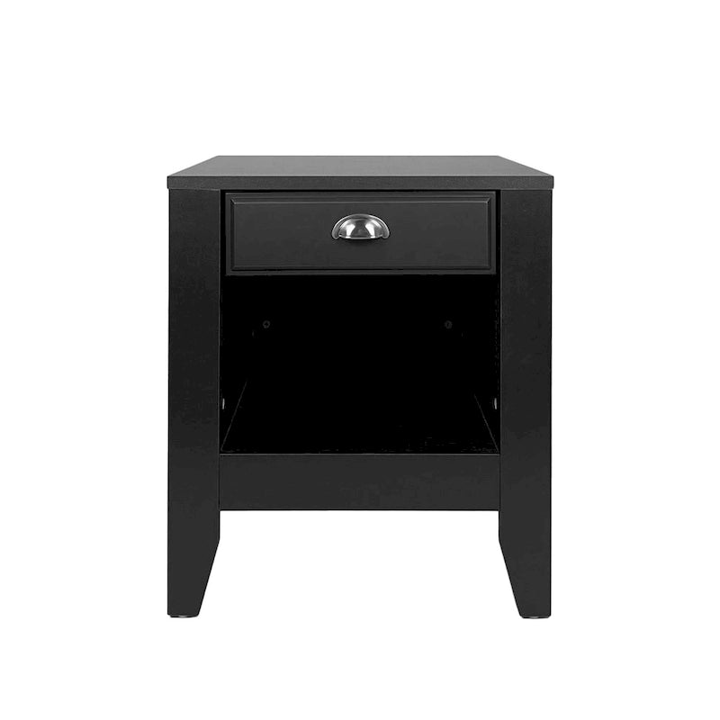 Table de chevet en bois avec tiroirs