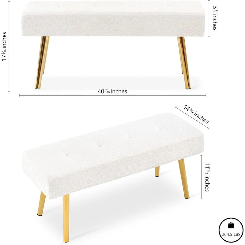 Banc rembourré pour chambre, entrée, salle à manger