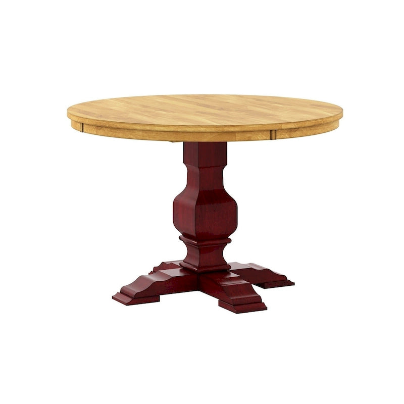 Table de salle à manger ronde bicolore
