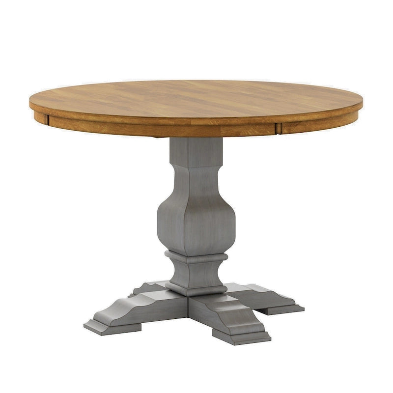 Table de salle à manger ronde bicolore