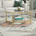 Table basse ronde de 36 pouces avec plateau en verre
