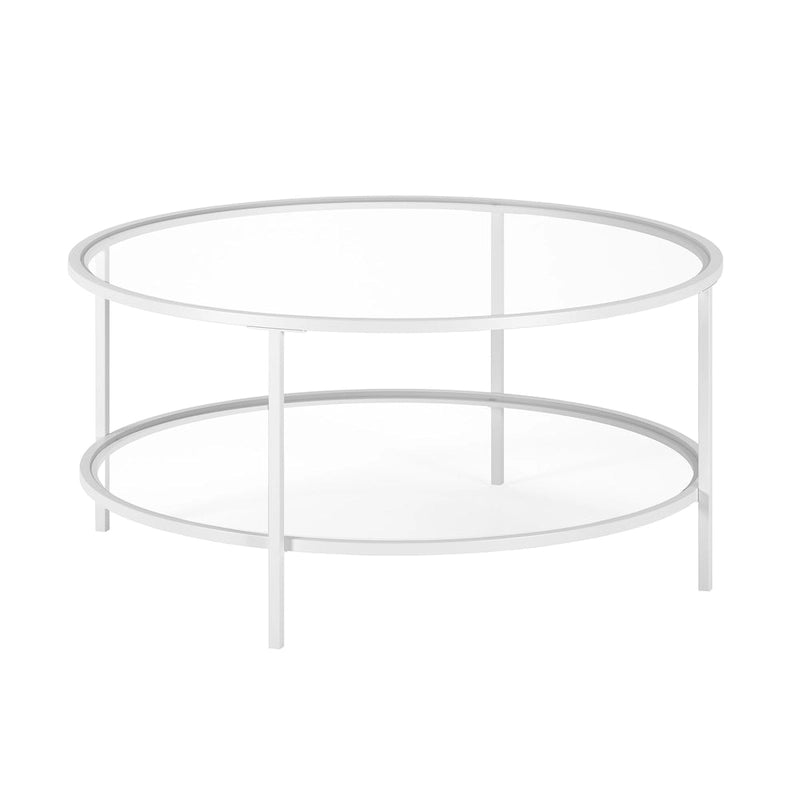 Table basse ronde de 36 pouces avec plateau en verre