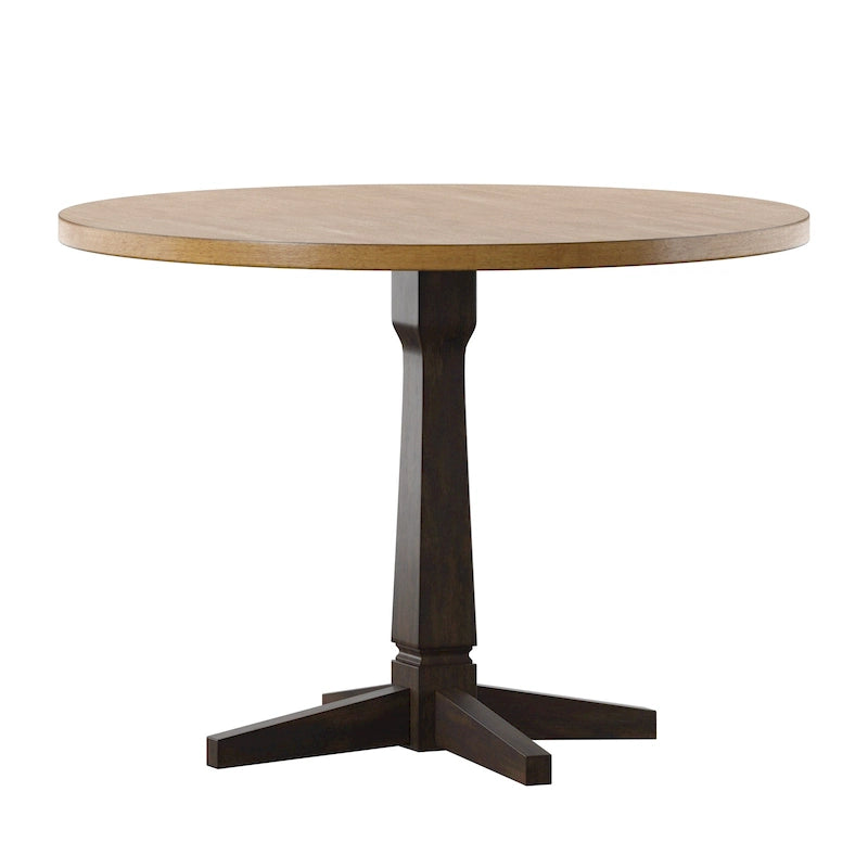 Table à manger ronde bicolore