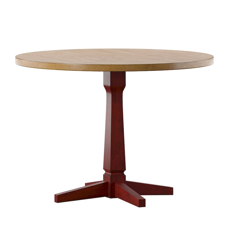 Table à manger ronde bicolore