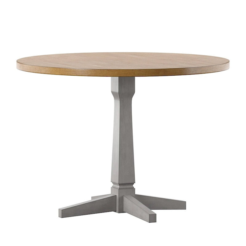 Table à manger ronde bicolore