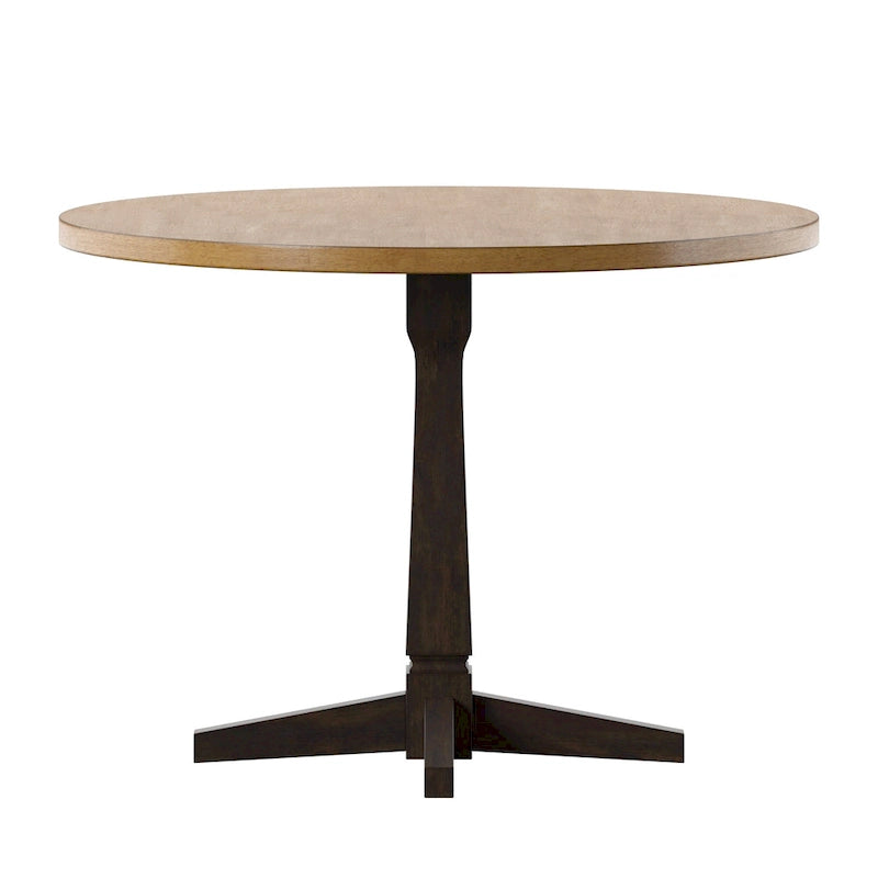 Table à manger ronde bicolore