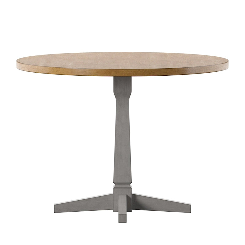 Table à manger ronde bicolore