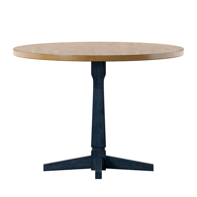 Table à manger ronde bicolore