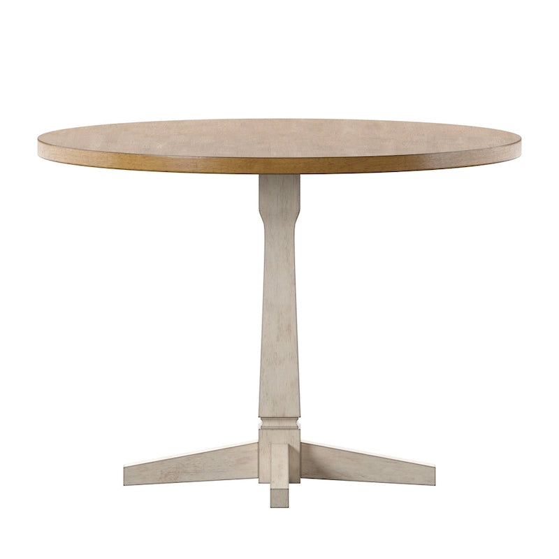 Table à manger ronde bicolore