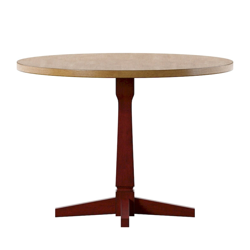 Table à manger ronde bicolore