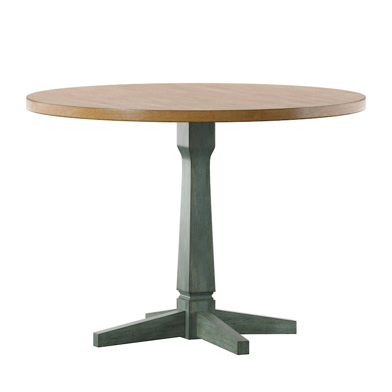 Table à manger ronde bicolore