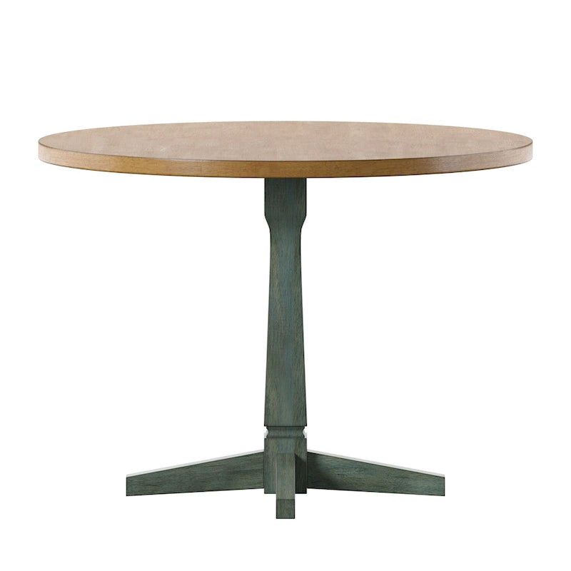 Table à manger ronde bicolore