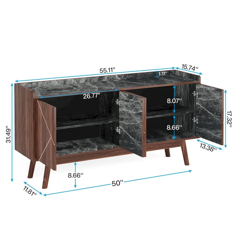 Buffet de cuisine, bahut, 55 pouces