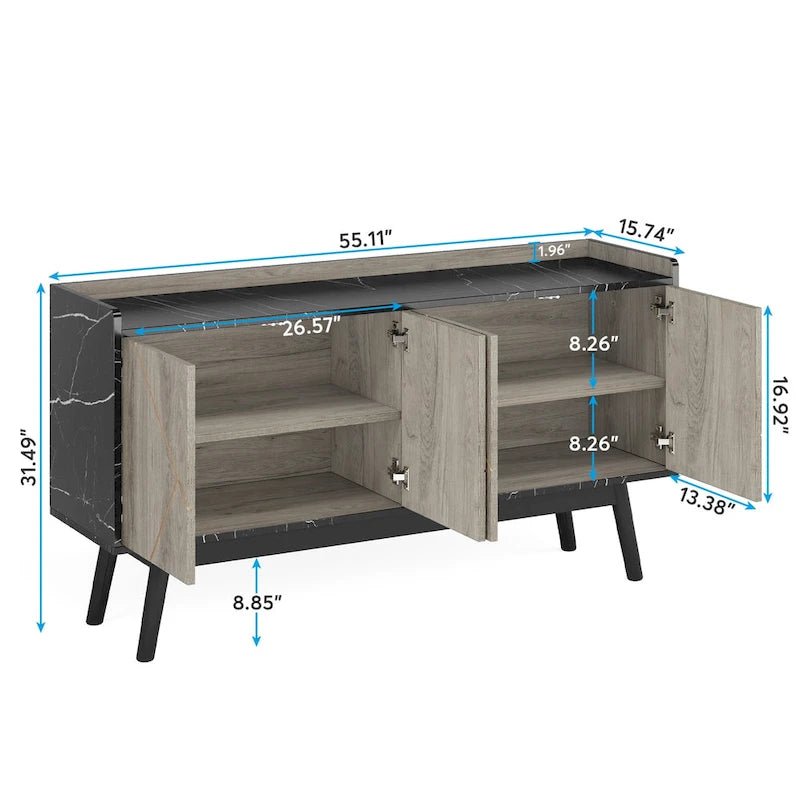 Buffet de cuisine, bahut, 55 pouces