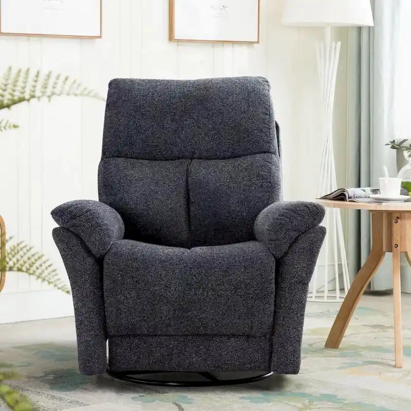 Fauteuil inclinable manuel pivotant à bascule surrembourré