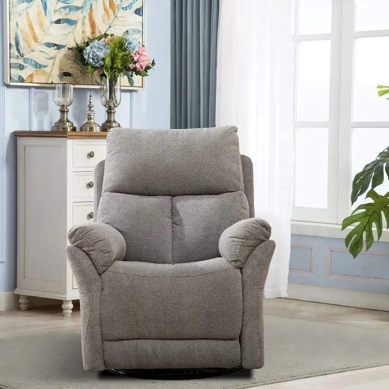 Fauteuil inclinable manuel pivotant à bascule surrembourré