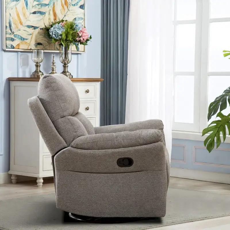 Fauteuil inclinable manuel pivotant à bascule surrembourré