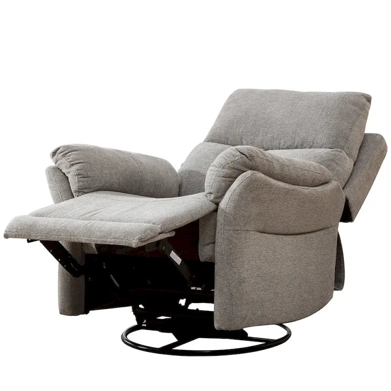 Fauteuil inclinable manuel pivotant à bascule surrembourré