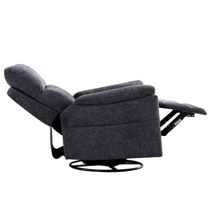 Fauteuil inclinable manuel pivotant à bascule surrembourré