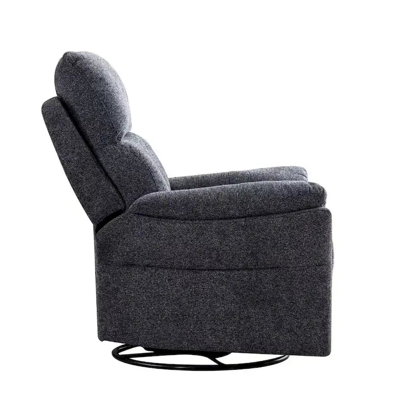 Fauteuil inclinable manuel pivotant à bascule surrembourré