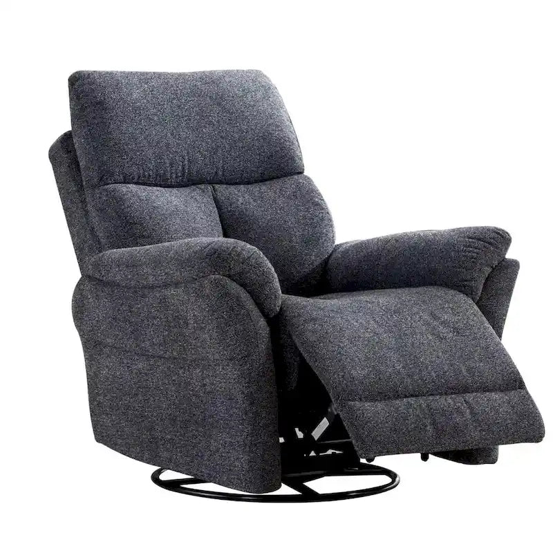 Fauteuil inclinable manuel pivotant à bascule surrembourré
