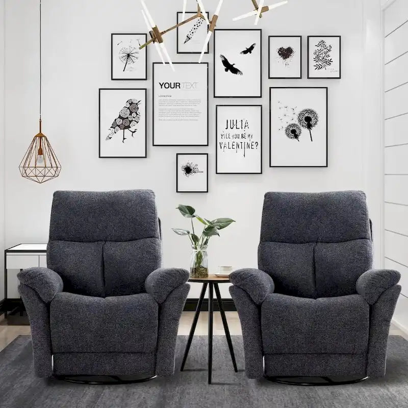 Fauteuil inclinable manuel pivotant à bascule surrembourré