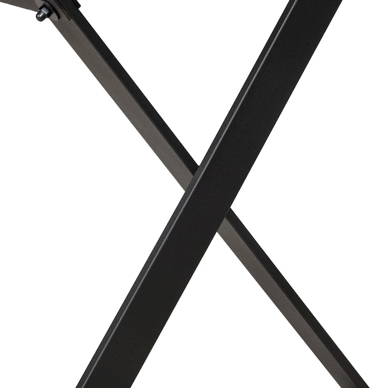 Bureau informatique en métal noir de 59 pouces avec ports USB