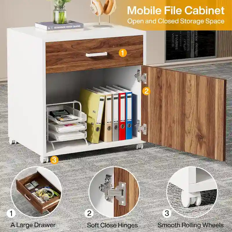 Bureau de direction de 70,8 pouces (avec caisson de rangement)