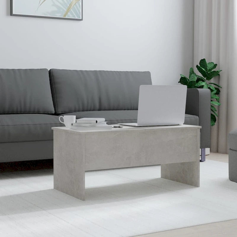 Table basse avec plateau relevable, table d'appoint, bout de canapé en bois d'ingénierie