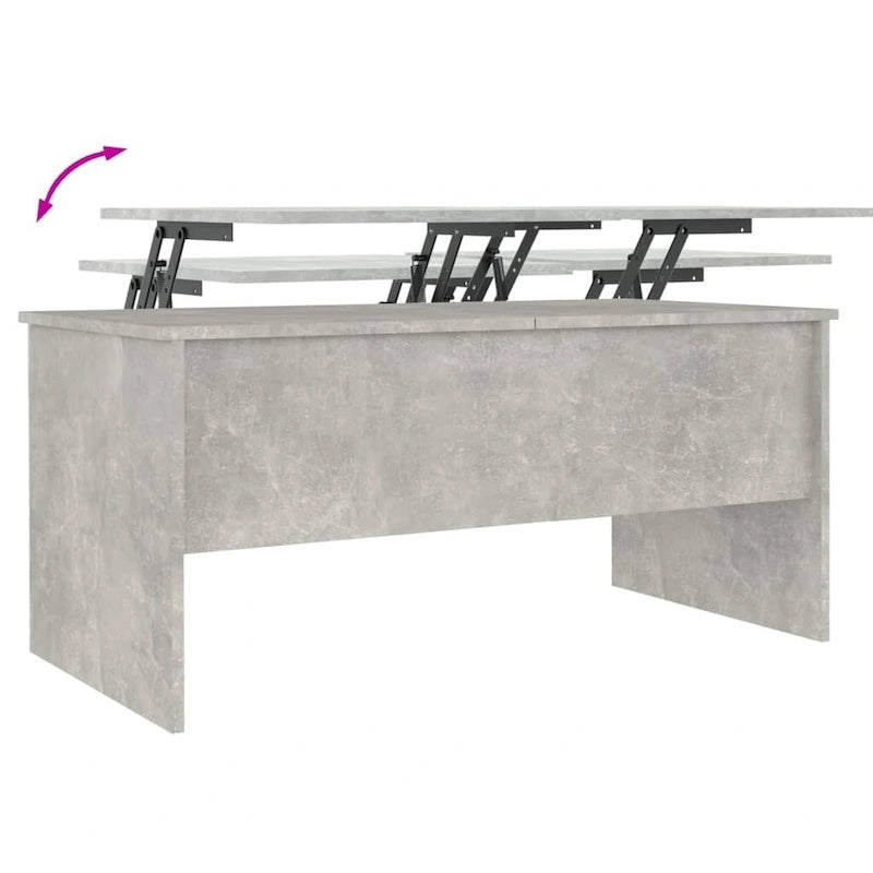 Table basse avec plateau relevable, table d'appoint, bout de canapé en bois d'ingénierie
