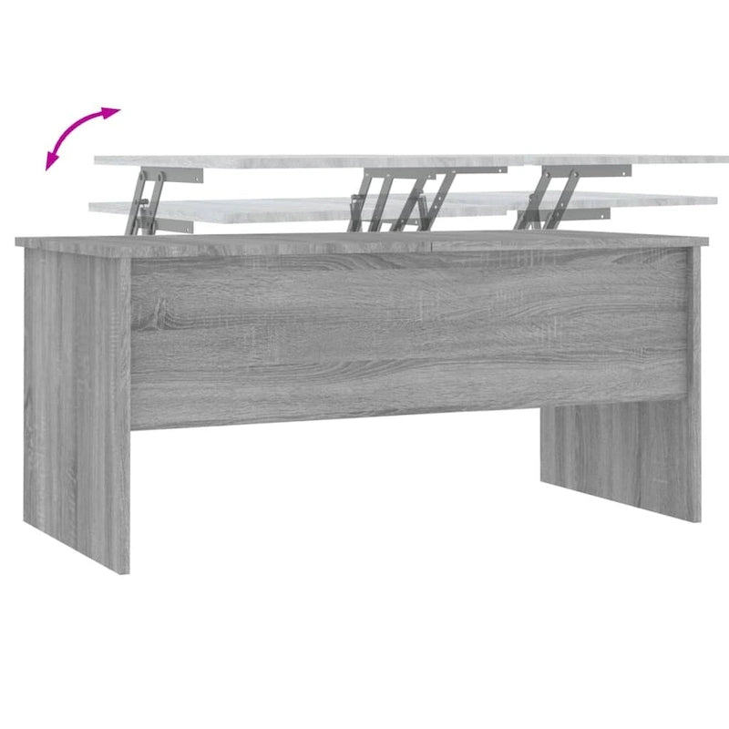 Table basse avec plateau relevable, table d'appoint, bout de canapé en bois d'ingénierie