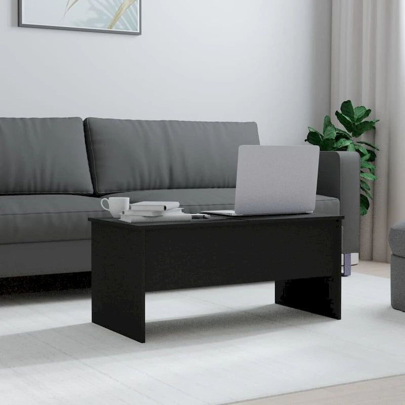 Table basse avec plateau relevable, table d'appoint, bout de canapé en bois d'ingénierie
