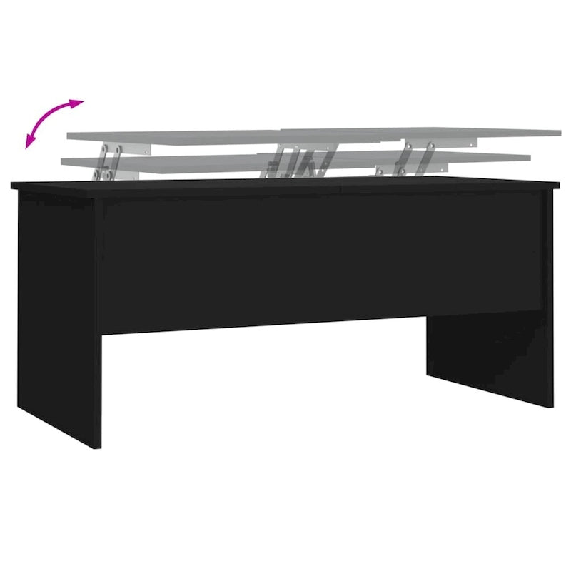 Table basse avec plateau relevable, table d'appoint, bout de canapé en bois d'ingénierie