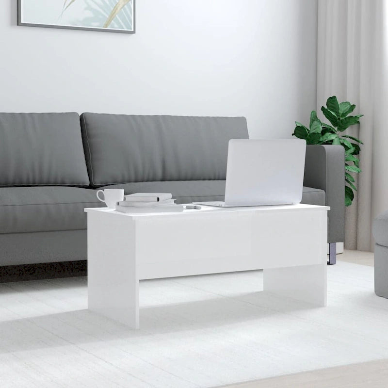 Table basse avec plateau relevable, table d'appoint, bout de canapé en bois d'ingénierie