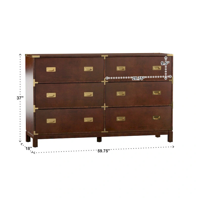 Commode à détails dorés