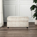 Pouf de salon, couleur parchemin
