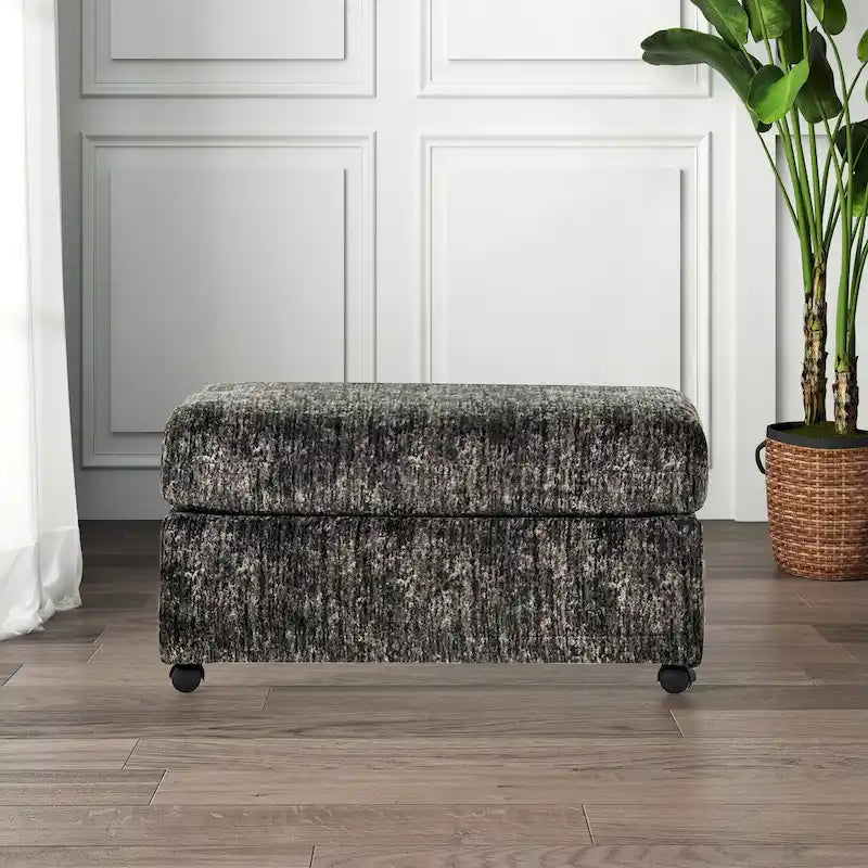 Pouf de salon, couleur parchemin