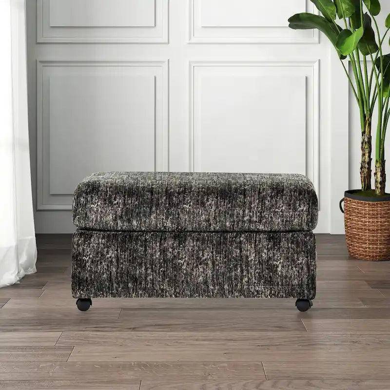 Pouf de salon, couleur parchemin