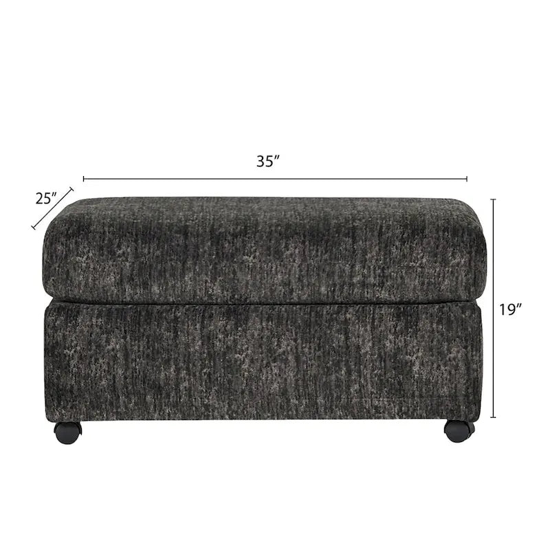 Pouf de salon, couleur parchemin