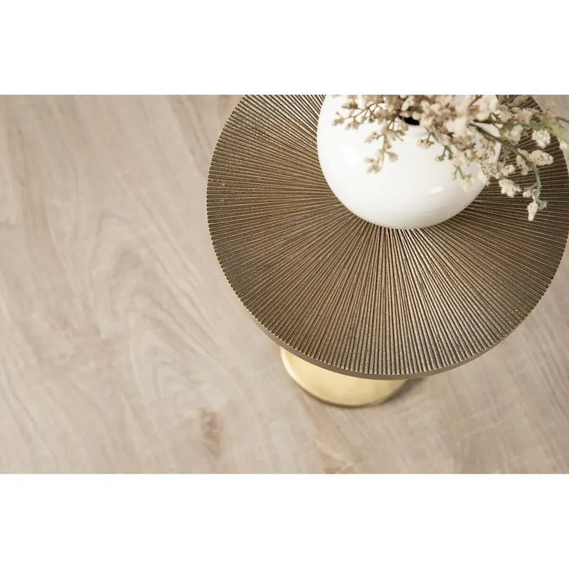 Table en métal et porte-plante