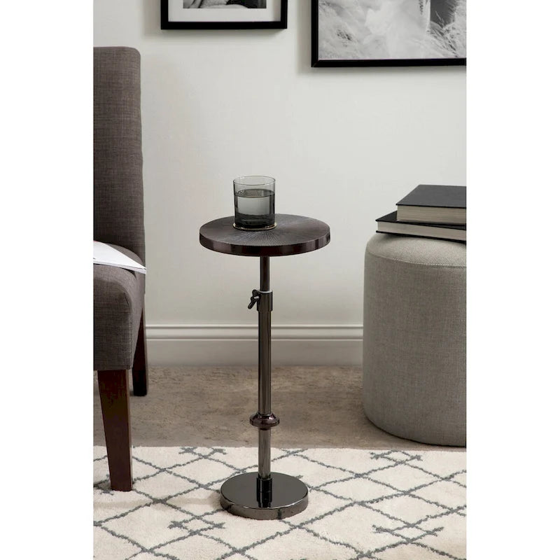 Table en métal et porte-plante