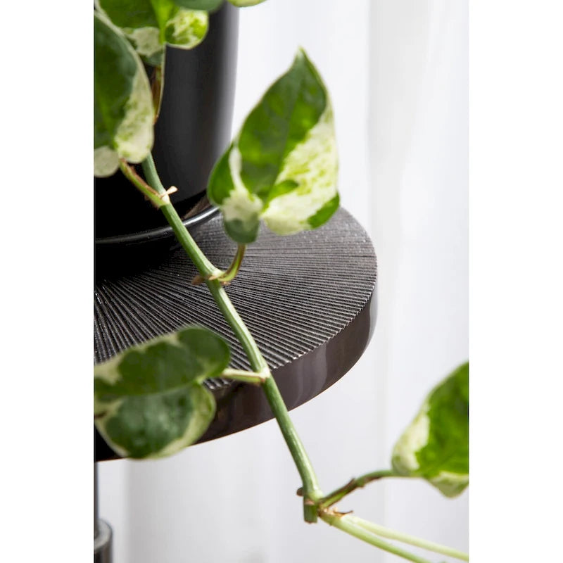 Table en métal et porte-plante