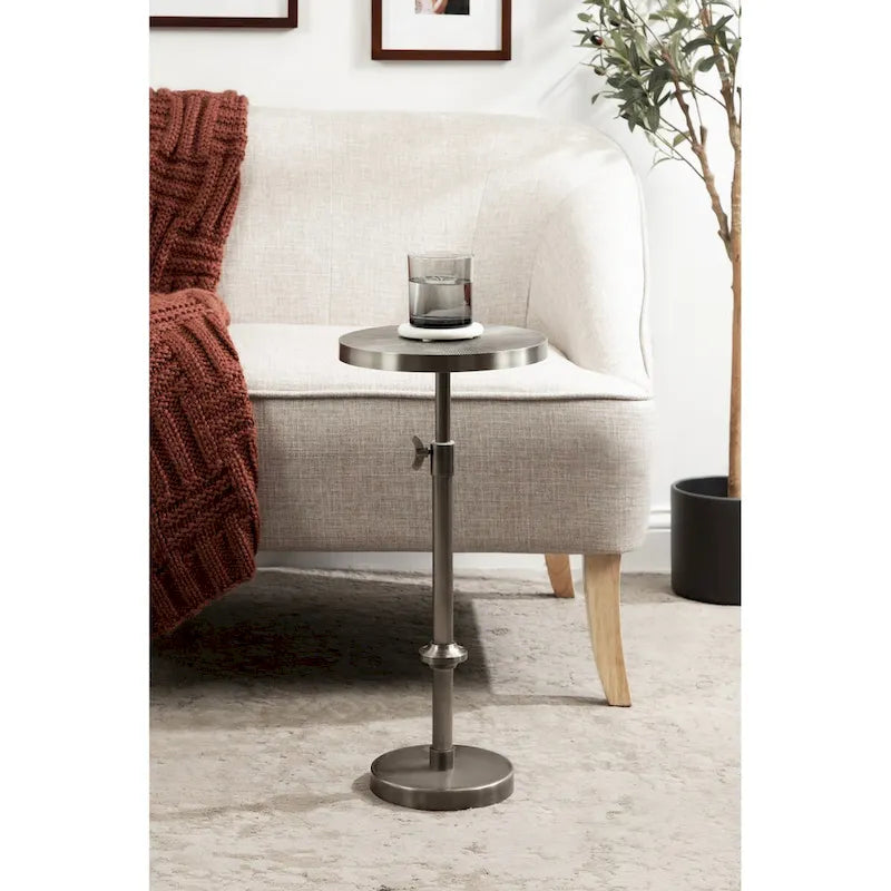 Table en métal et porte-plante