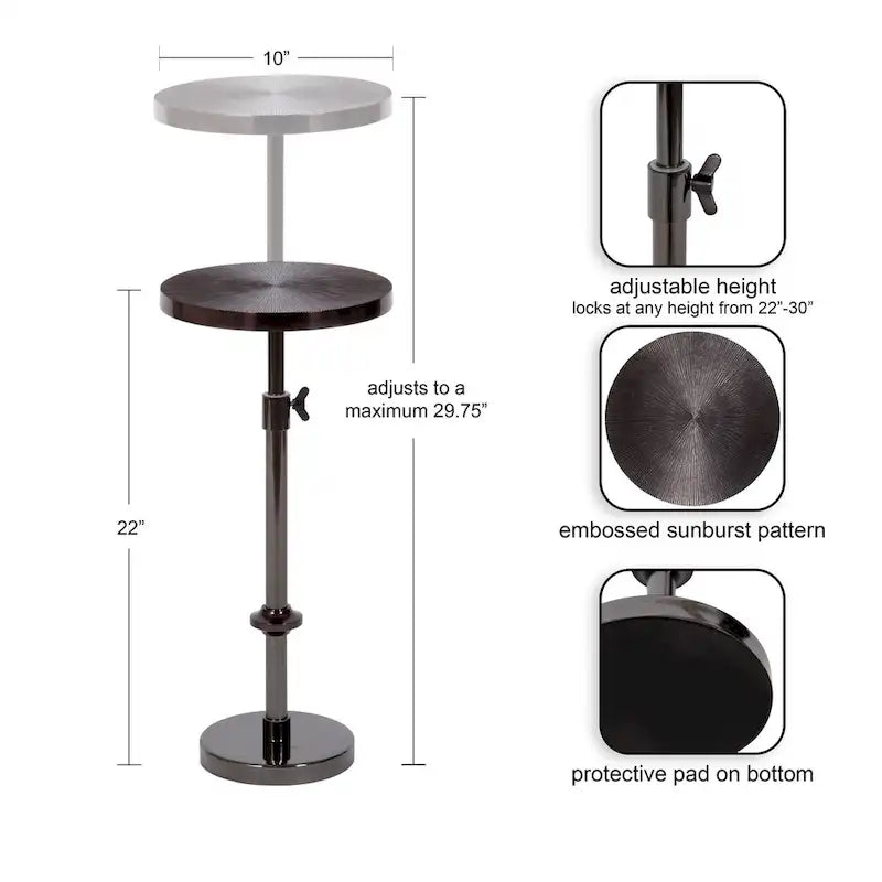 Table en métal et porte-plante