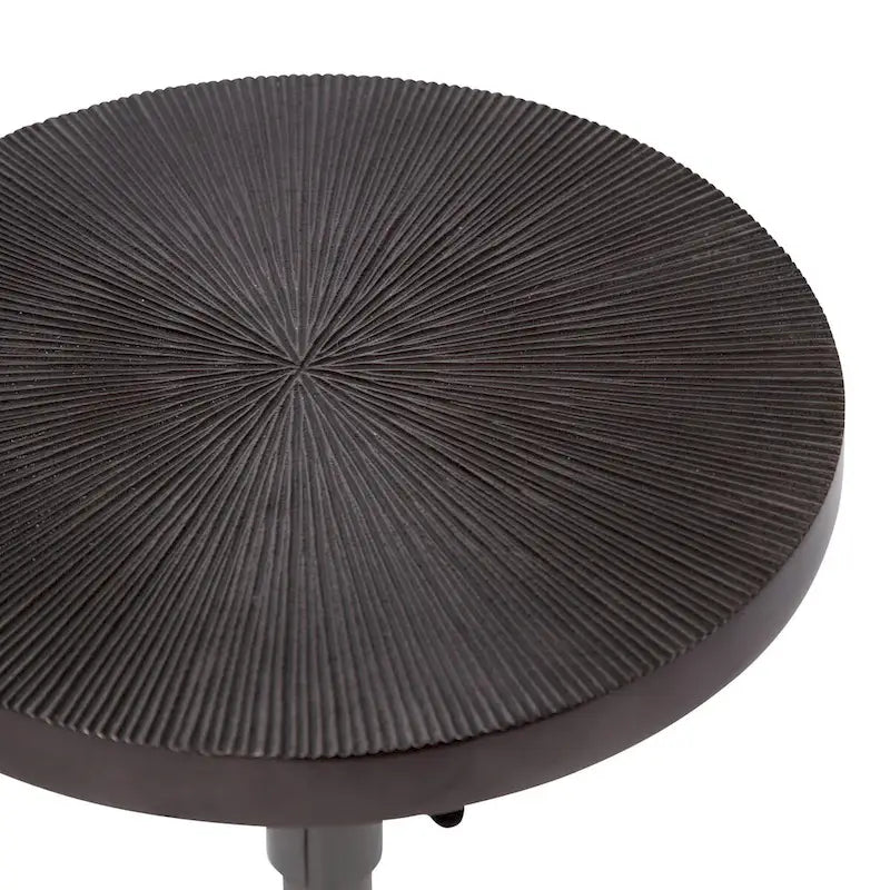 Table en métal et porte-plante