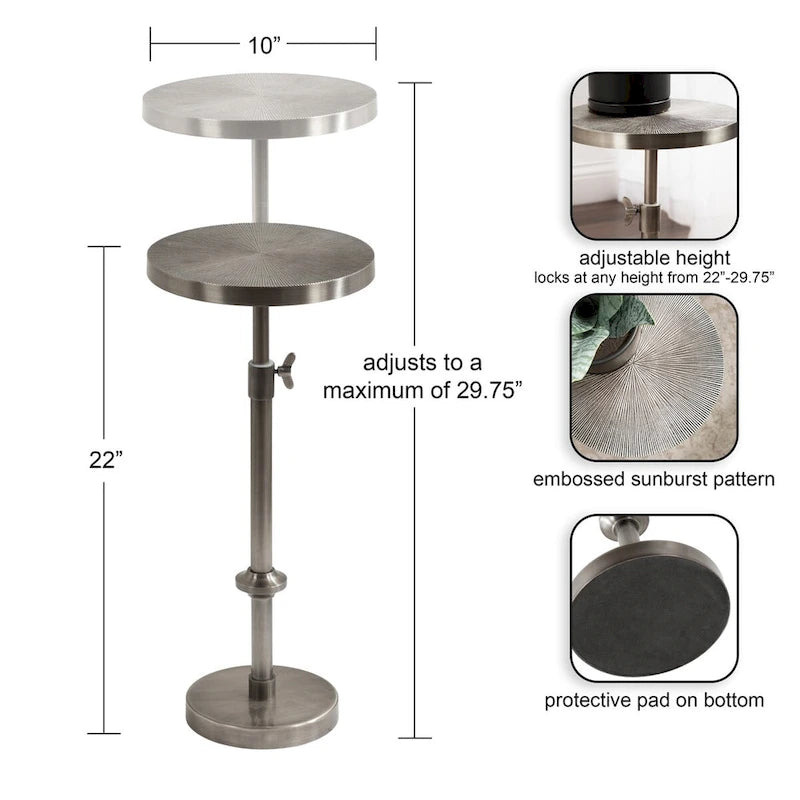 Table en métal et porte-plante
